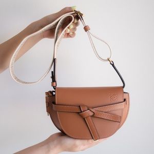 Loewe Mini Gate Dual Bag Tan